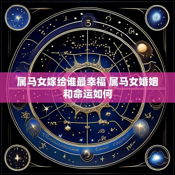 属马女嫁给谁最幸福 属马女婚姻和命运如何