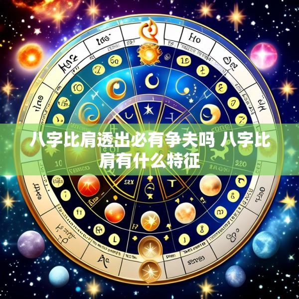 八字比肩透出必有争夫吗 八字比肩有什么特征