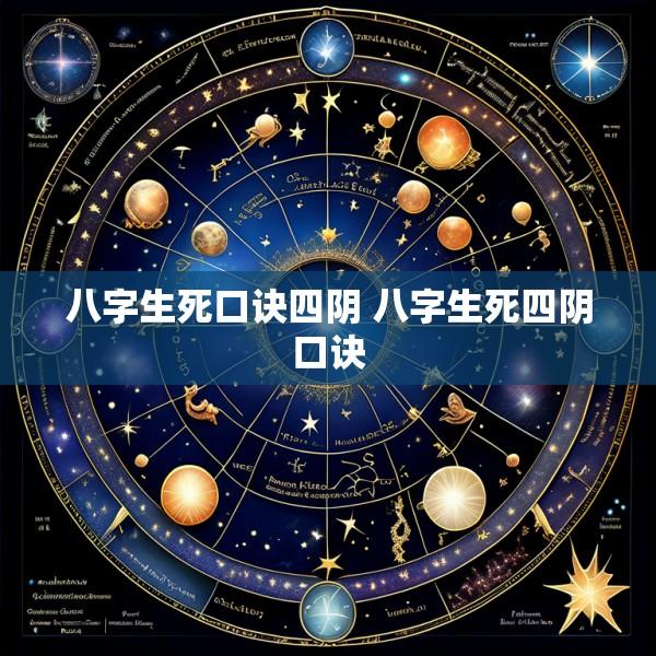 八字生死口诀四阴 八字生死四阴口诀