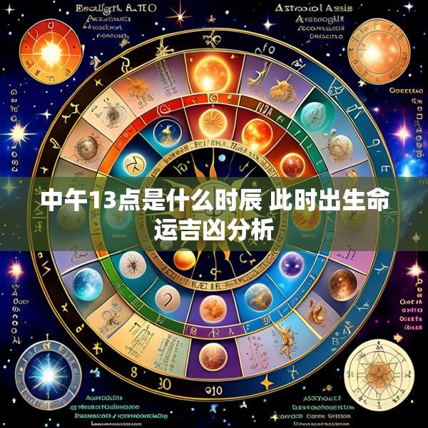 中午13点是什么时辰 此时出生命运吉凶分析