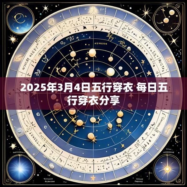 2025年3月4日五行穿衣 每日五行穿衣分享