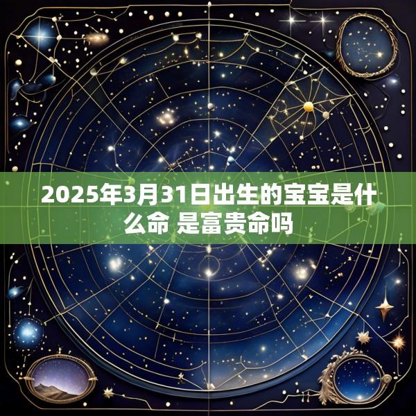 2025年3月31日出生的宝宝是什么命 是富贵命吗