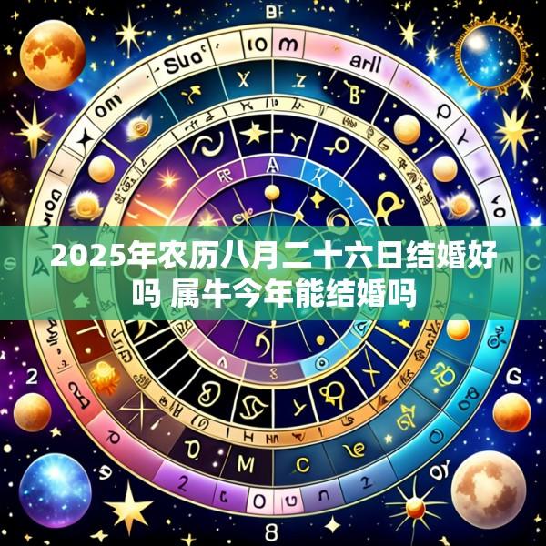 2025年农历八月二十六日结婚好吗 属牛今年能结婚吗