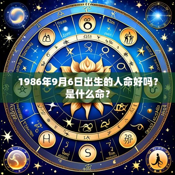 1986年9月6日出生的人命好吗？是什么命？