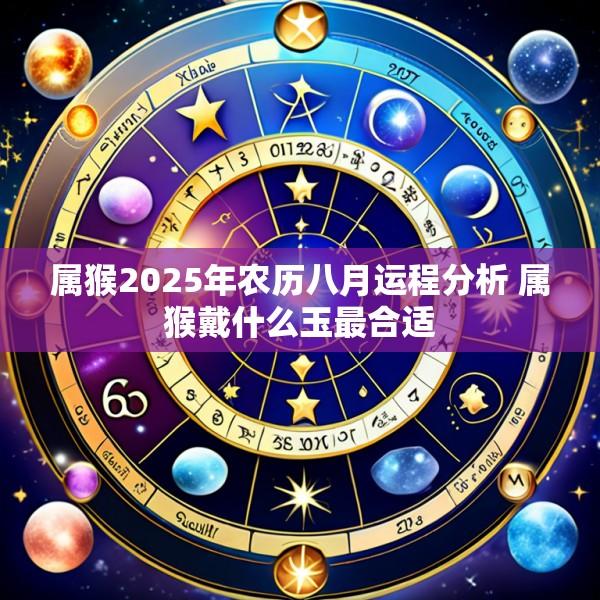 属猴2025年农历八月运程分析 属猴戴什么玉最合适