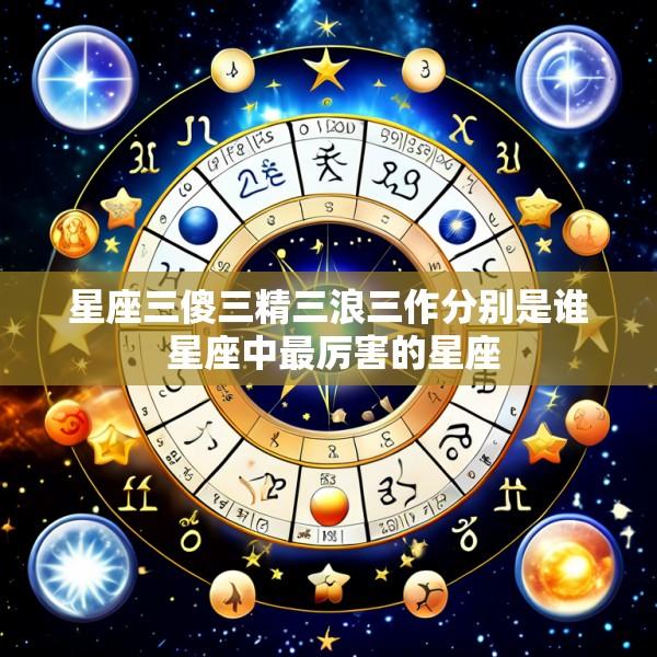 星座三傻三精三浪三作分别是谁 星座中最厉害的星座