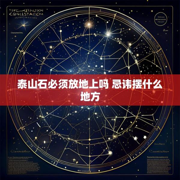 泰山石必须放地上吗 忌讳摆什么地方