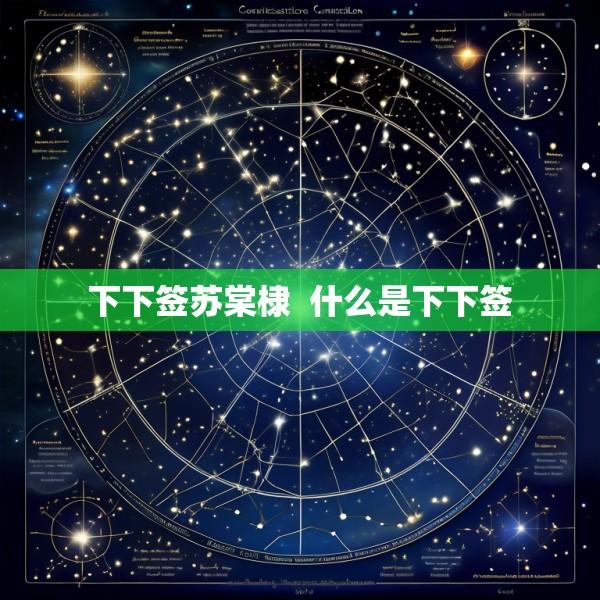 下下签苏棠棣  什么是下下签