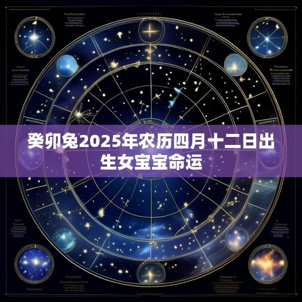 癸卯兔2025年农历四月十二日出生女宝宝命运