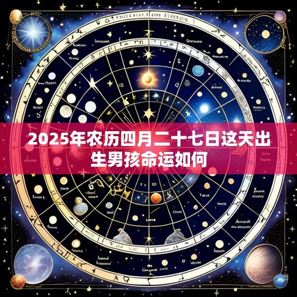 2025年农历四月二十七日这天出生男孩命运如何