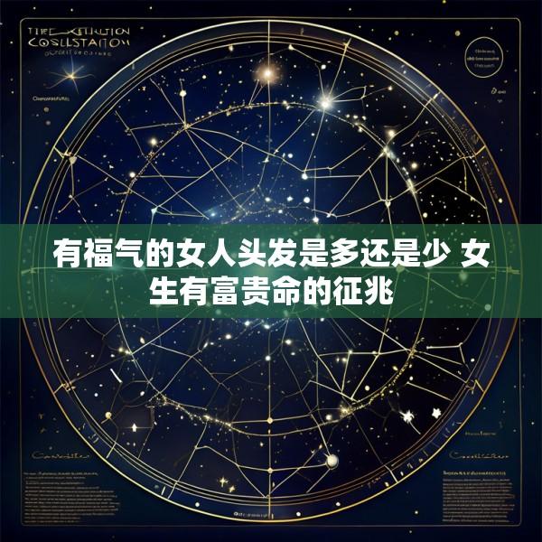 有福气的女人头发是多还是少 女生有富贵命的征兆