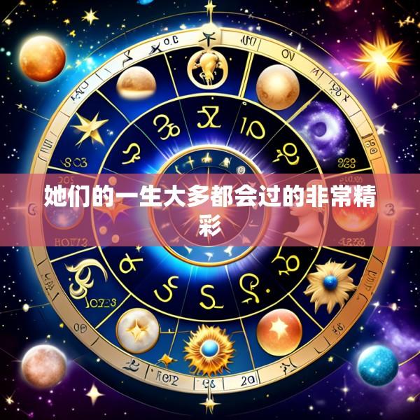 她们的一生大多都会过的非常精彩