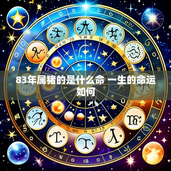 83年属猪的是什么命 一生的命运如何