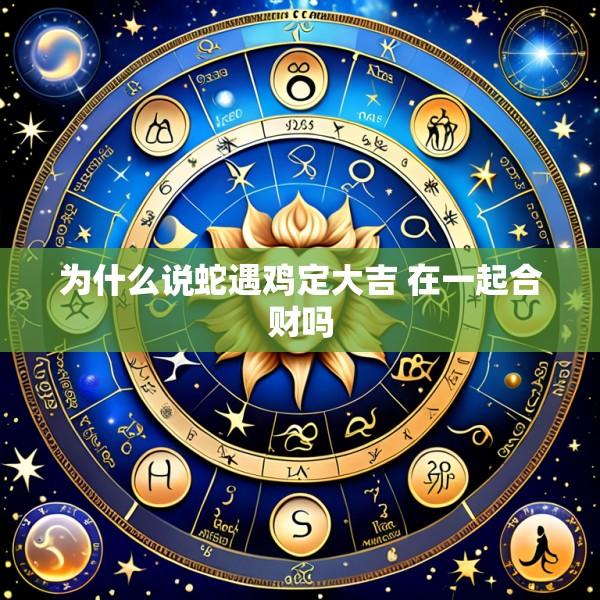为什么说蛇遇鸡定大吉 在一起合财吗