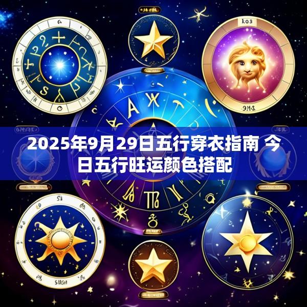 2025年9月29日五行穿衣指南 今日五行旺运颜色搭配