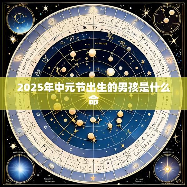 2025年中元节出生的男孩是什么命