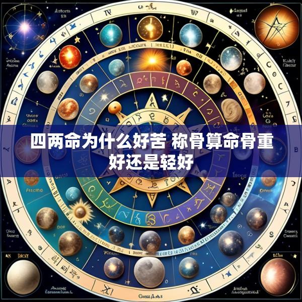 四两命为什么好苦 称骨算命骨重好还是轻好