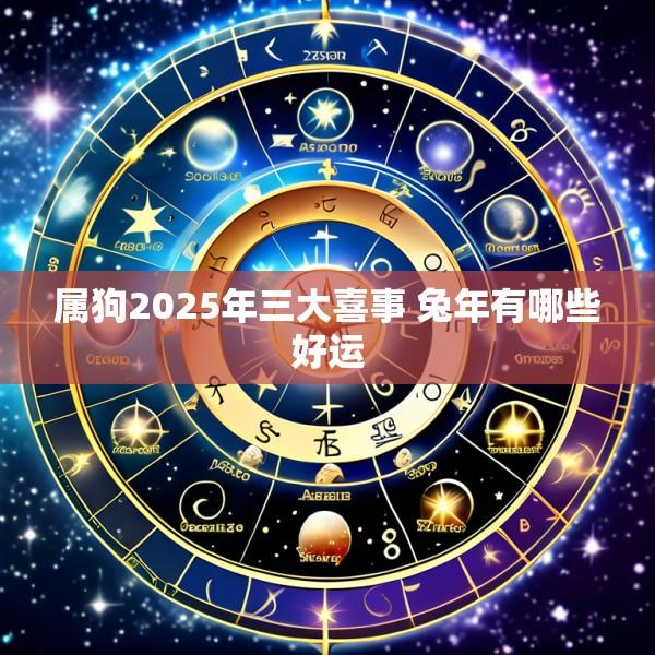 属狗2025年三大喜事 兔年有哪些好运