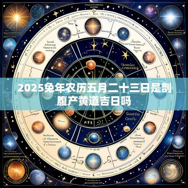 2025兔年农历五月二十三日是剖腹产黄道吉日吗