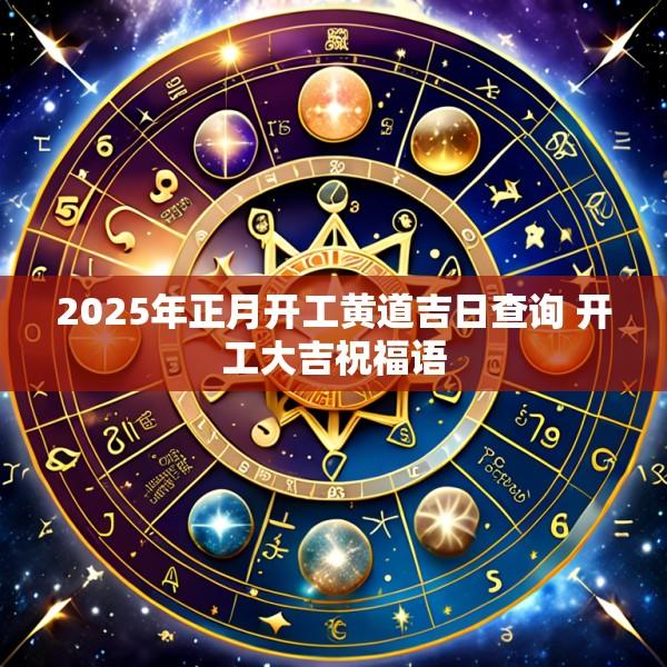 2025年正月开工黄道吉日查询 开工大吉祝福语