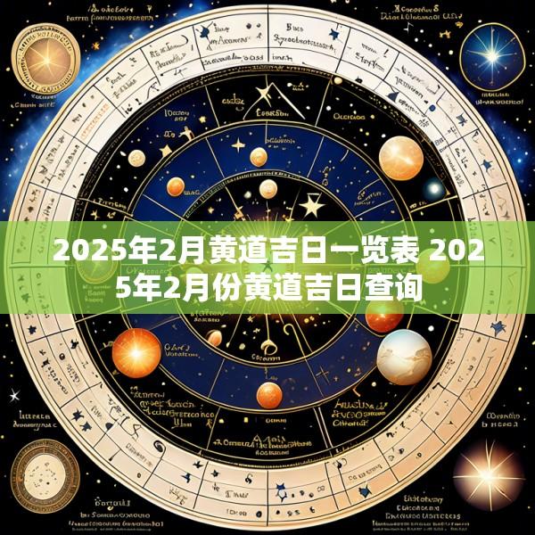 2025年2月黄道吉日一览表 2025年2月份黄道吉日查询