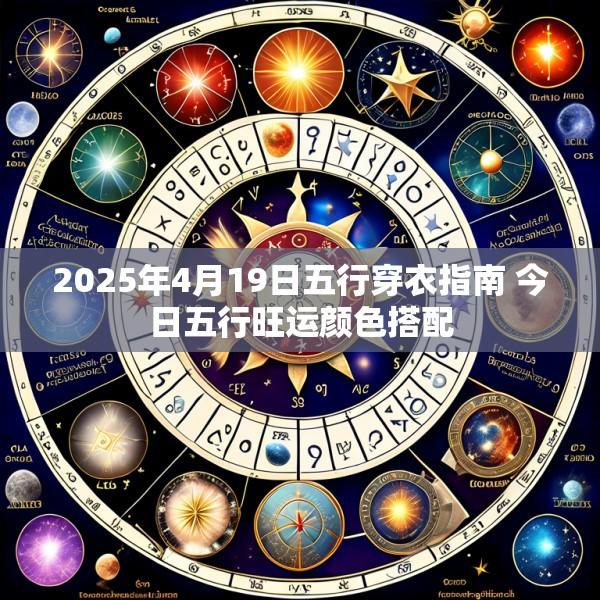 2025年4月19日五行穿衣指南 今日五行旺运颜色搭配