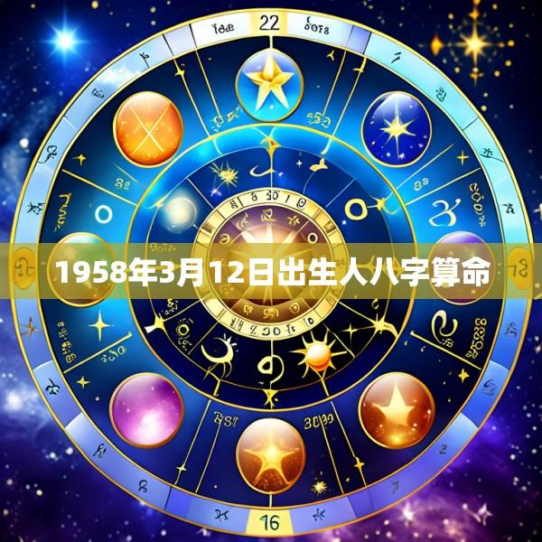 1958年3月12日出生人八字算命