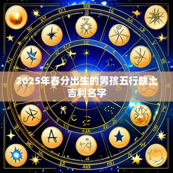 2025年春分出生的男孩五行缺土吉利名字