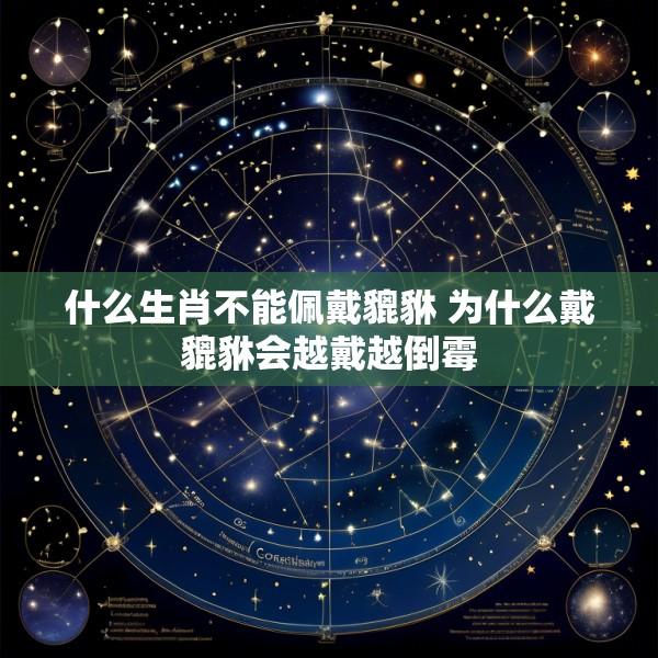 什么生肖不能佩戴貔貅 为什么戴貔貅会越戴越倒霉