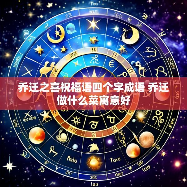 乔迁之喜祝福语四个字成语 乔迁做什么菜寓意好