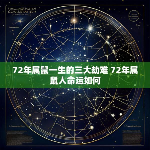 72年属鼠一生的三大劫难 72年属鼠人命运如何