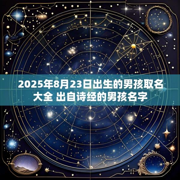 2025年8月23日出生的男孩取名大全 出自诗经的男孩名字