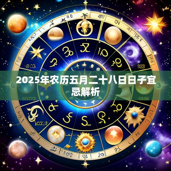 2025年农历五月二十八日日子宜忌解析
