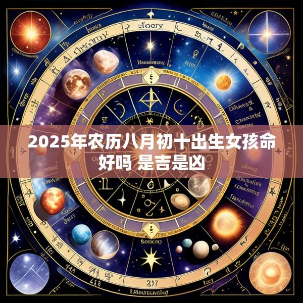2025年农历八月初十出生女孩命好吗 是吉是凶