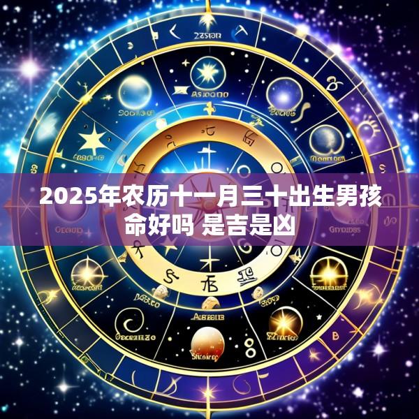 2025年农历十一月三十出生男孩命好吗 是吉是凶