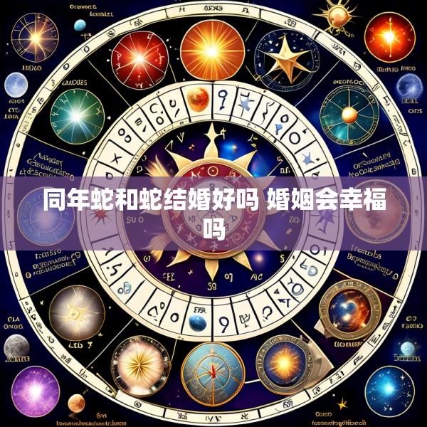 同年蛇和蛇结婚好吗 婚姻会幸福吗