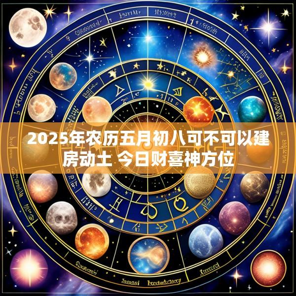 2025年农历五月初八可不可以建房动土 今日财喜神方位