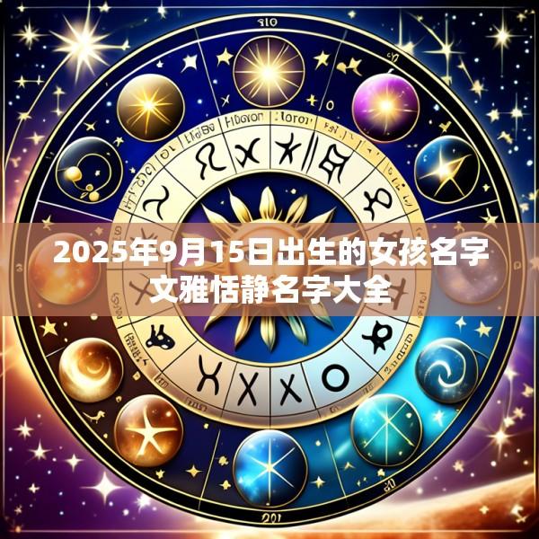 2025年9月15日出生的女孩名字文雅恬静名字大全