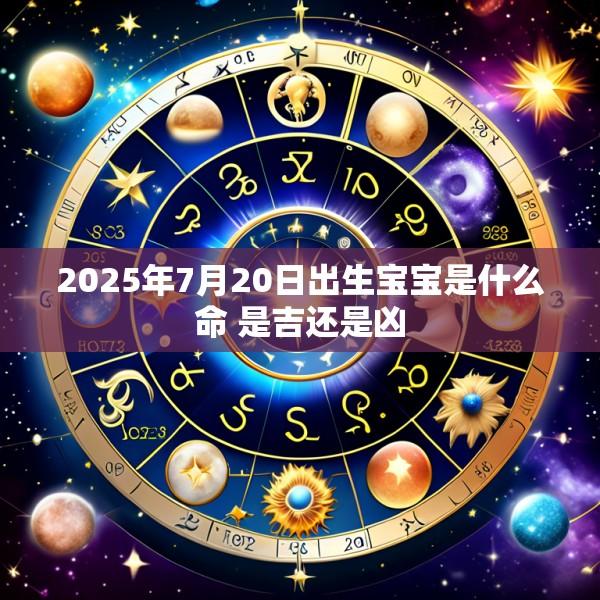 2025年7月20日出生宝宝是什么命 是吉还是凶