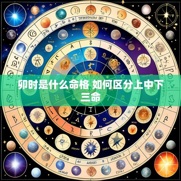 卯时是什么命格 如何区分上中下三命
