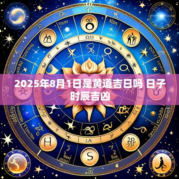 2025年8月1日是黄道吉日吗 日子时辰吉凶