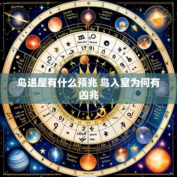 鸟进屋有什么预兆 鸟入室为何有凶兆