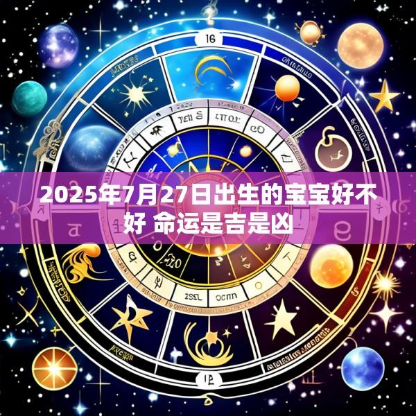 2025年7月27日出生的宝宝好不好 命运是吉是凶