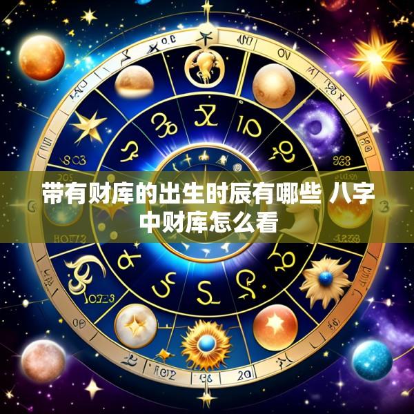 带有财库的出生时辰有哪些 八字中财库怎么看
