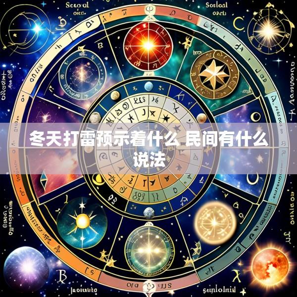 冬天打雷预示着什么 民间有什么说法