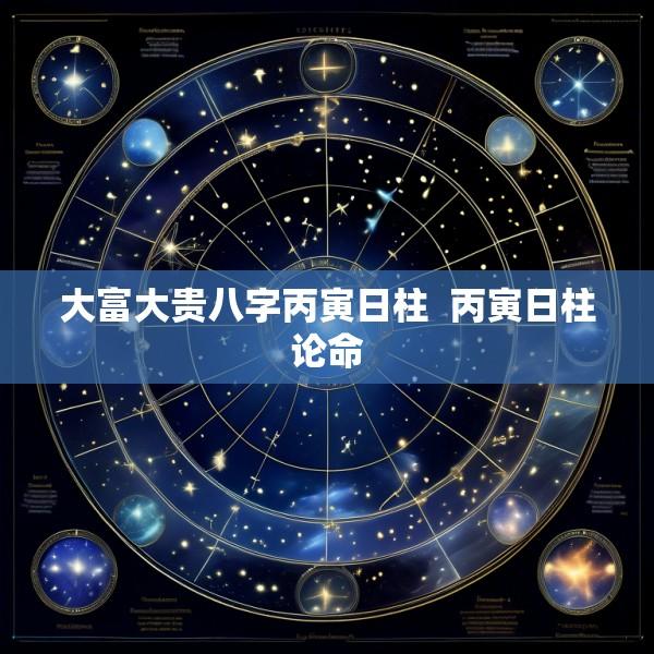 大富大贵八字丙寅日柱  丙寅日柱论命