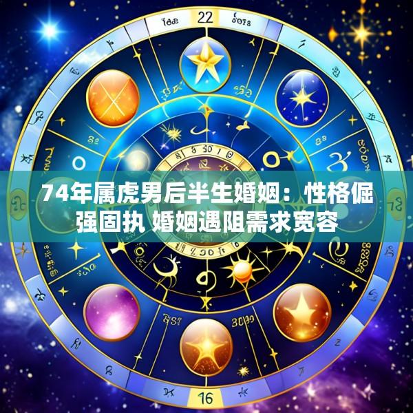 74年属虎男后半生婚姻：性格倔强固执 婚姻遇阻需求宽容
