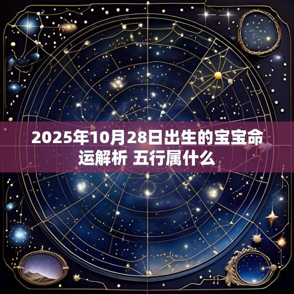 2025年10月28日出生的宝宝命运解析 五行属什么