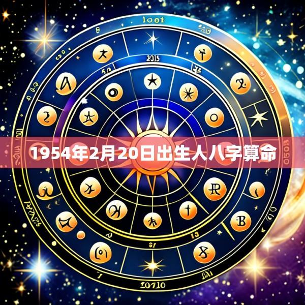 1954年2月20日出生人八字算命