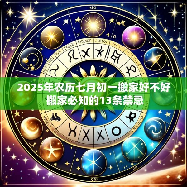2025年农历七月初一搬家好不好 搬家必知的13条禁忌